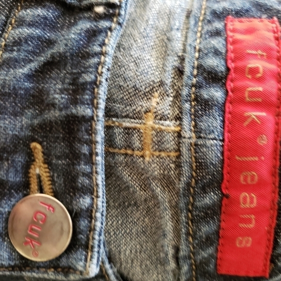 Vintage Y2K French Connection Wide Leg Jeans Womens 10 Darkwash Highrise - Picture 5 of 10